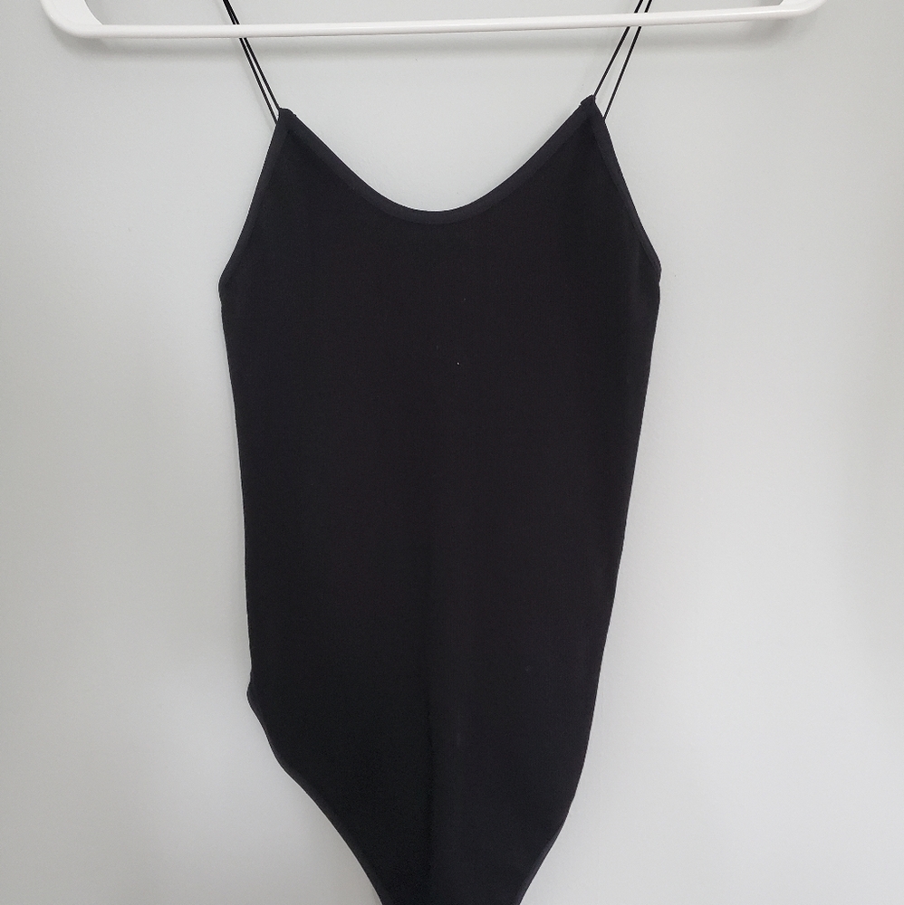 Black corduroy bodysuit
